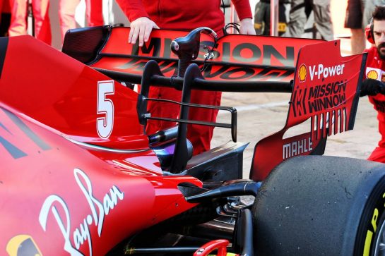 Sebastian Vettel (GER) Ferrari SF1000 rear wing.
26.02.2020. Formula One Testing, Day One, Barcelona, Spain. Wednesday.
- www.xpbimages.com, EMail: requests@xpbimages.com © Copyright: Batchelor / XPB Images