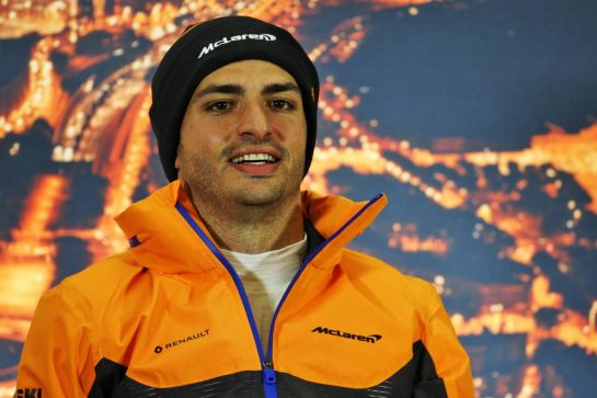 Carlos Sainz Jr (ESP) McLaren in the FIA Press Conference.
26.02.2020. Formula One Testing, Day One, Barcelona, Spain. Wednesday.
- www.xpbimages.com, EMail: requests@xpbimages.com © Copyright: Batchelor / XPB Images