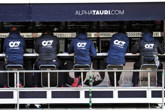 AlphaTauri pit gantry.
28.02.2020. Formula One Testing, Day Three, Barcelona, Spain. Friday.
- www.xpbimages.com, EMail: requests@xpbimages.com © Copyright: Moy / XPB Images