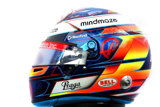 The helmet of Romain Grosjean (FRA) Haas F1 Team.
12.03.2020. Formula 1 World Championship, Rd 1, Australian Grand Prix, Albert Park, Melbourne, Australia, Preparation Day.
- www.xpbimages.com, EMail: requests@xpbimages.com © Copyright: Batchelor / XPB Images