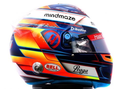 The helmet of Romain Grosjean (FRA) Haas F1 Team.
12.03.2020. Formula 1 World Championship, Rd 1, Australian Grand Prix, Albert Park, Melbourne, Australia, Preparation Day.
- www.xpbimages.com, EMail: requests@xpbimages.com © Copyright: Batchelor / XPB Images