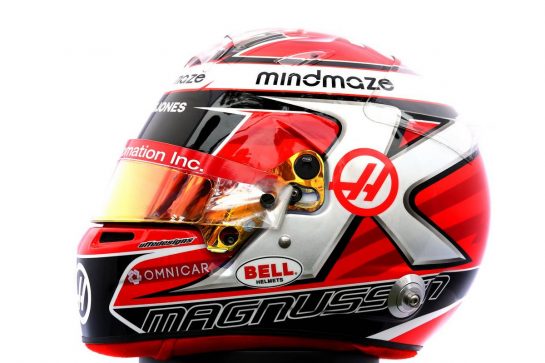 The helmet of Kevin Magnussen (DEN) Haas F1 Team.
12.03.2020. Formula 1 World Championship, Rd 1, Australian Grand Prix, Albert Park, Melbourne, Australia, Preparation Day.
- www.xpbimages.com, EMail: requests@xpbimages.com © Copyright: Batchelor / XPB Images