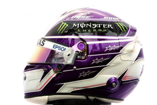 The helmet of Lewis Hamilton (GBR) Mercedes AMG F1.
12.03.2020. Formula 1 World Championship, Rd 1, Australian Grand Prix, Albert Park, Melbourne, Australia, Preparation Day.
- www.xpbimages.com, EMail: requests@xpbimages.com © Copyright: Batchelor / XPB Images