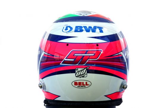 The helmet of Sergio Perez (MEX) Racing Point F1 Team.
12.03.2020. Formula 1 World Championship, Rd 1, Australian Grand Prix, Albert Park, Melbourne, Australia, Preparation Day.
- www.xpbimages.com, EMail: requests@xpbimages.com © Copyright: Batchelor / XPB Images