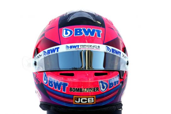 The helmet of Sergio Perez (MEX) Racing Point F1 Team.
12.03.2020. Formula 1 World Championship, Rd 1, Australian Grand Prix, Albert Park, Melbourne, Australia, Preparation Day.
- www.xpbimages.com, EMail: requests@xpbimages.com © Copyright: Batchelor / XPB Images