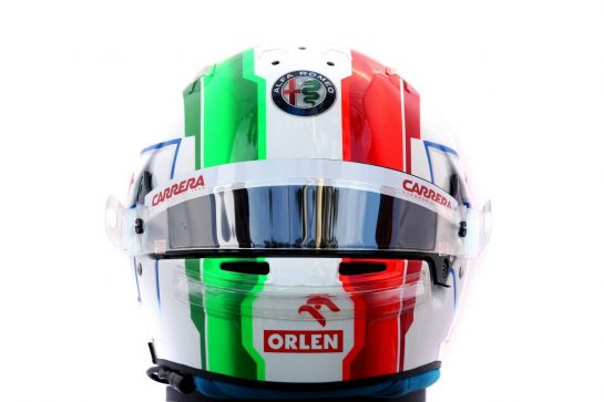 The helmet of Antonio Giovinazzi (ITA) Alfa Romeo Racing.
12.03.2020. Formula 1 World Championship, Rd 1, Australian Grand Prix, Albert Park, Melbourne, Australia, Preparation Day.
- www.xpbimages.com, EMail: requests@xpbimages.com © Copyright: Batchelor / XPB Images