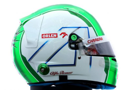 The helmet of Antonio Giovinazzi (ITA) Alfa Romeo Racing.
12.03.2020. Formula 1 World Championship, Rd 1, Australian Grand Prix, Albert Park, Melbourne, Australia, Preparation Day.
- www.xpbimages.com, EMail: requests@xpbimages.com © Copyright: Batchelor / XPB Images