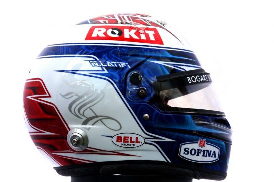 The helmet of Nicholas Latifi (CDN) Williams Racing.
12.03.2020. Formula 1 World Championship, Rd 1, Australian Grand Prix, Albert Park, Melbourne, Australia, Preparation Day.
- www.xpbimages.com, EMail: requests@xpbimages.com © Copyright: Batchelor / XPB Images