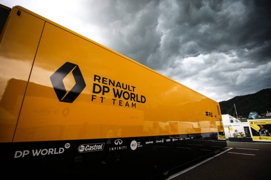Renault F1 Team truck in the paddock.
01.07.2020. Formula 1 World Championship, Rd 1, Austrian Grand Prix, Spielberg, Austria, Preparation Day.
- www.xpbimages.com, EMail: requests@xpbimages.com © Copyright: Moy / XPB Images