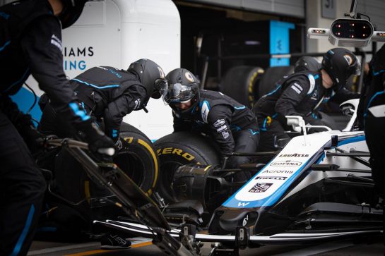 Williams Racing practices a pit stop.
02.07.2020. Formula 1 World Championship, Rd 1, Austrian Grand Prix, Spielberg, Austria, Preparation Day.
- www.xpbimages.com, EMail: requests@xpbimages.com © Copyright: Bearne / XPB Images