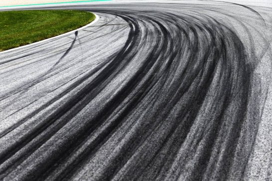 Circuit atmosphere - tyre marks.
02.07.2020. Formula 1 World Championship, Rd 1, Austrian Grand Prix, Spielberg, Austria, Preparation Day.
- www.xpbimages.com, EMail: requests@xpbimages.com © Copyright: Moy / XPB Images