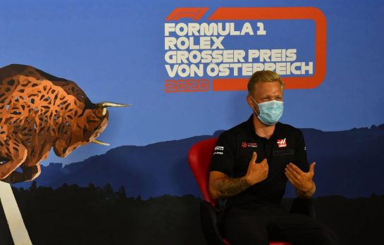 Kevin Magnussen (DEN) Haas F1 Team in the FIA Press Conference.
02.07.2020. Formula 1 World Championship, Rd 1, Austrian Grand Prix, Spielberg, Austria, Preparation Day.
- www.xpbimages.com, EMail: requests@xpbimages.com - copy of publication required for printed pictures. Every used picture is fee-liable. © Copyright: FIA Pool Image for Editorial Use Only