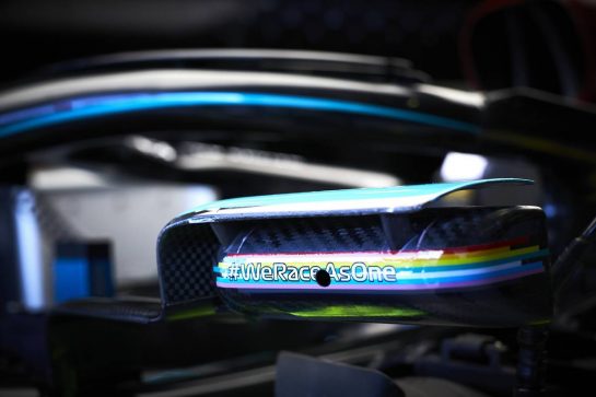 Mercedes AMG F1 W11 detail - #WeRaceAsOne.
02.07.2020. Formula 1 World Championship, Rd 1, Austrian Grand Prix, Spielberg, Austria, Preparation Day.
- www.xpbimages.com, EMail: requests@xpbimages.com - copy of publication required for printed pictures. Every used picture is fee-liable. © Copyright: FIA Pool Image for Editorial Use Only