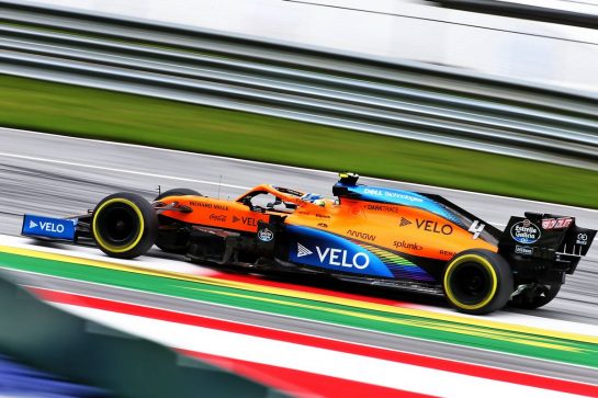 Lando Norris (GBR) McLaren MCL35.
03.07.2020. Formula 1 World Championship, Rd 1, Austrian Grand Prix, Spielberg, Austria, Practice Day.
- www.xpbimages.com, EMail: requests@xpbimages.com © Copyright: Batchelor / XPB Images