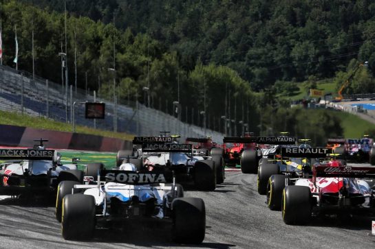 George Russell (GBR) Williams Racing FW43 at the start of the race.
05.07.2020. Formula 1 World Championship, Rd 1, Austrian Grand Prix, Spielberg, Austria, Race Day.
- www.xpbimages.com, EMail: requests@xpbimages.com © Copyright: Charniaux / XPB Images