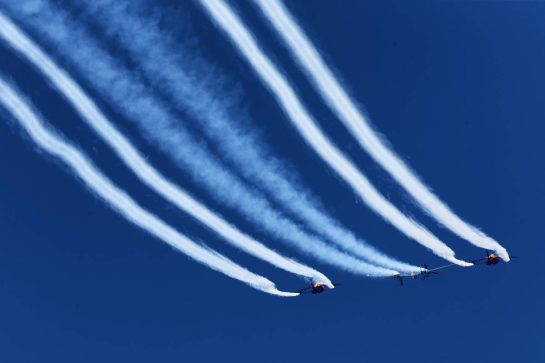 Grid atmosphere - air display.
05.07.2020. Formula 1 World Championship, Rd 1, Austrian Grand Prix, Spielberg, Austria, Race Day.
- www.xpbimages.com, EMail: requests@xpbimages.com © Copyright: Moy / XPB Images