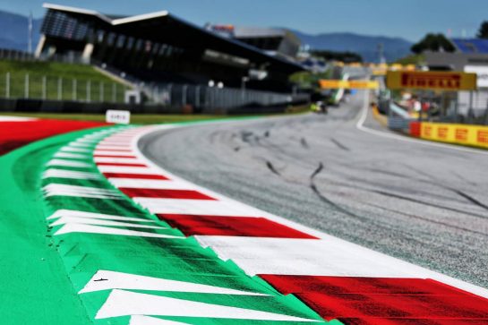 Circuit atmosphere - kerb detail.
09.07.2020. Formula 1 World Championship, Rd 2, Steiermark Grand Prix, Spielberg, Austria, Preparation Day.
- www.xpbimages.com, EMail: requests@xpbimages.com © Copyright: Moy / XPB Images