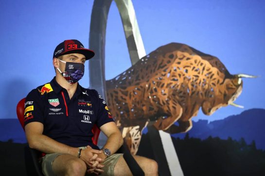 Max Verstappen (NLD) Red Bull Racing in the FIA Press Conference.
09.07.2020. Formula 1 World Championship, Rd 2, Steiermark Grand Prix, Spielberg, Austria, Preparation Day.
- www.xpbimages.com, EMail: requests@xpbimages.com - copy of publication required for printed pictures. Every used picture is fee-liable. © Copyright: FIA Pool Image for Editorial Use Only