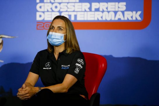 Claire Williams (GBR) Williams Racing Deputy Team Principal in the FIA Press Conference.
10.07.2020. Formula 1 World Championship, Rd 2, Steiermark Grand Prix, Spielberg, Austria, Practice Day.
- www.xpbimages.com, EMail: requests@xpbimages.com - copy of publication required for printed pictures. Every used picture is fee-liable. © Copyright: FIA Pool Image for Editorial Use Only