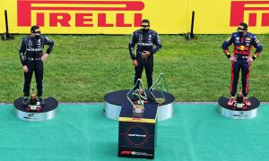 Hamilton says F1 podium robots are just plain 'weird'