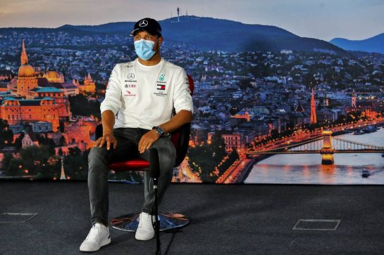 Valtteri Bottas (FIN) Mercedes AMG F1 in the FIA Press Conference.
16.07.2020. Formula 1 World Championship, Rd 3, Hungarian Grand Prix, Budapest, Hungary, Preparation Day.
- www.xpbimages.com, EMail: requests@xpbimages.com © Copyright: Charniaux / XPB Images