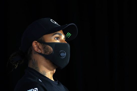 Lewis Hamilton (GBR) Mercedes AMG F1 in the FIA Press Conference.
16.07.2020. Formula 1 World Championship, Rd 3, Hungarian Grand Prix, Budapest, Hungary, Preparation Day.
- www.xpbimages.com, EMail: requests@xpbimages.com © Copyright: Charniaux / XPB Images