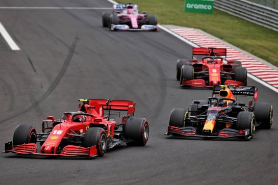 Charles Leclerc (MON) Ferrari SF1000 and Alexander Albon (THA) Red Bull Racing RB16 battle for position.
19.07.2020. Formula 1 World Championship, Rd 3, Hungarian Grand Prix, Budapest, Hungary, Race Day.
- www.xpbimages.com, EMail: requests@xpbimages.com © Copyright: Batchelor / XPB Images
