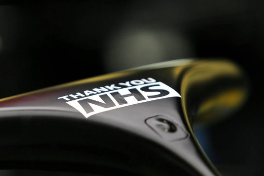 Renault F1 Team RS20 - Thank You NHS.
30.07.2020. Formula 1 World Championship, Rd 4, British Grand Prix, Silverstone, England, Preparation Day.
- www.xpbimages.com, EMail: requests@xpbimages.com © Copyright: Moy / XPB Images