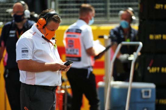 Zak Brown (USA) McLaren Executive Director on the grid.
02.08.2020. Formula 1 World Championship, Rd 4, British Grand Prix, Silverstone, England, Race Day.
- www.xpbimages.com, EMail: requests@xpbimages.com © Copyright: Batchelor / XPB Images