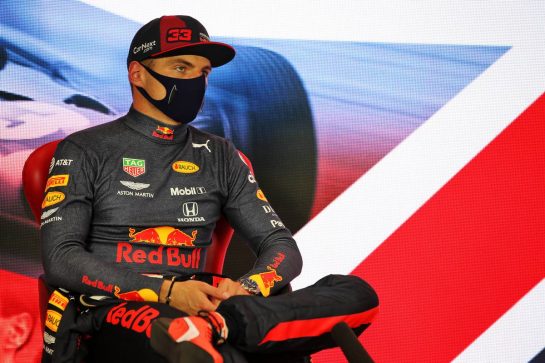 Second placed Max Verstappen (NLD) Red Bull Racing in the post race FIA Press Conference.
02.08.2020. Formula 1 World Championship, Rd 4, British Grand Prix, Silverstone, England, Race Day.
- www.xpbimages.com, EMail: requests@xpbimages.com © Copyright: Batchelor / XPB Images