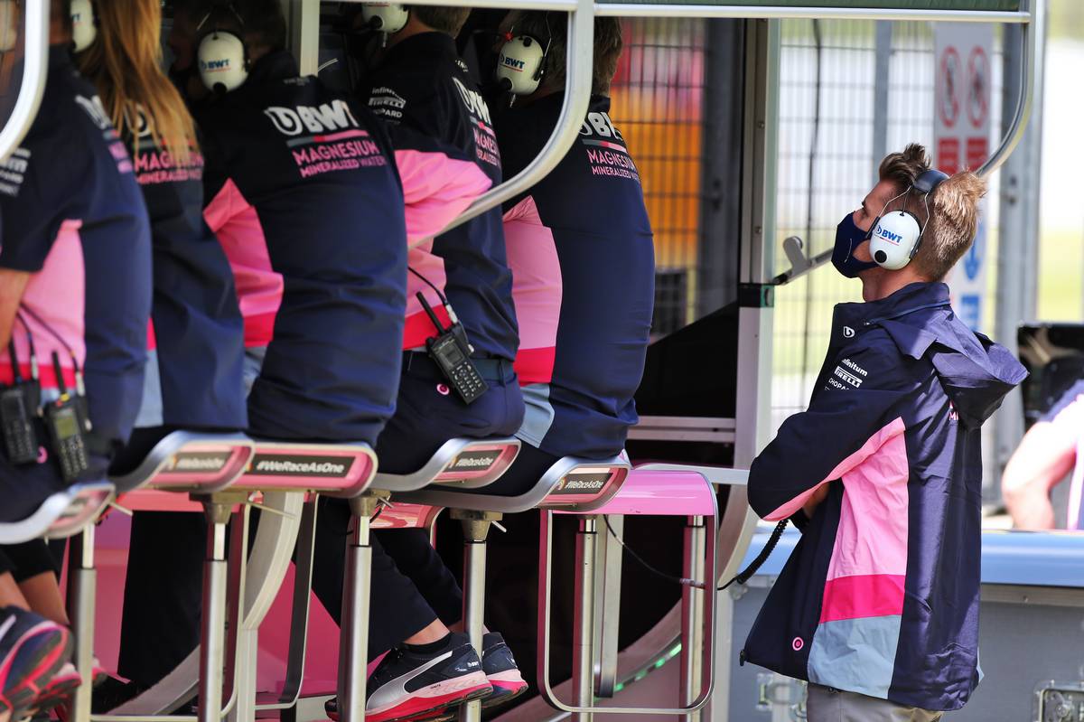 Nico Hulkenberg (GER) Racing Point F1 Team watches the race after not starting the GP.