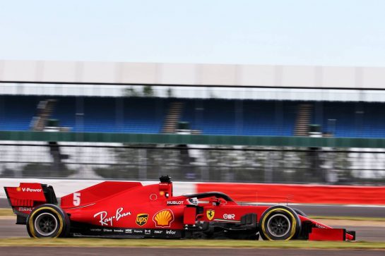 Sebastian Vettel (GER) Ferrari SF1000.
07.08.2020. Formula 1 World Championship, Rd 5, 70th Anniversary Grand Prix, Silverstone, England, Practice Day.
- www.xpbimages.com, EMail: requests@xpbimages.com © Copyright: Batchelor / XPB Images