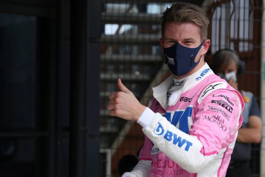 Nico Hulkenberg (GER) Racing Point F1 Team RP20 qualifies 3rd. 
08.08.2020. Formula 1 World Championship, Rd 5, 70th Anniversary Grand Prix, Silverstone, England, Qualifying Day.
- www.xpbimages.com, EMail: requests@xpbimages.com © Copyright: Batchelor / XPB Images