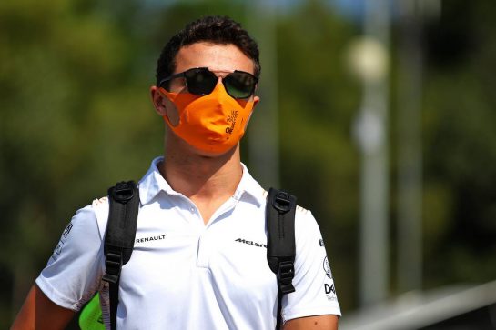 Lando Norris (GBR) McLaren.
13.08.2020. Formula 1 World Championship, Rd 6, Spanish Grand Prix, Barcelona, Spain, Preparation Day.
- www.xpbimages.com, EMail: requests@xpbimages.com © Copyright: Filipe / XPB Images