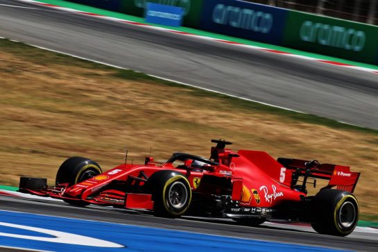 Sebastian Vettel (GER) Ferrari SF1000.
15.08.2020. Formula 1 World Championship, Rd 6, Spanish Grand Prix, Barcelona, Spain, Qualifying Day.
- www.xpbimages.com, EMail: requests@xpbimages.com © Copyright: Batchelor / XPB Images