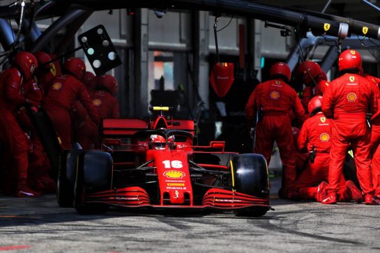 Charles Leclerc (MON) Ferrari SF1000 makes a pit stop.
16.08.2020. Formula 1 World Championship, Rd 6, Spanish Grand Prix, Barcelona, Spain, Race Day.
- www.xpbimages.com, EMail: requests@xpbimages.com © Copyright: Charniaux / XPB Images