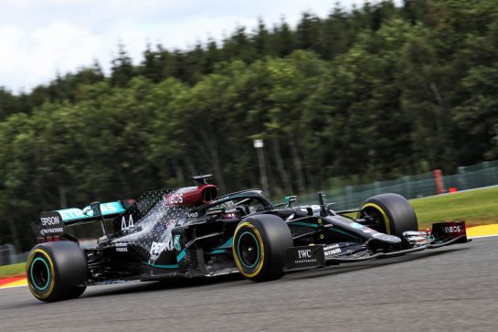 Lewis Hamilton (GBR) Mercedes AMG F1 W11.
28.08.2020. Formula 1 World Championship, Rd 7, Belgian Grand Prix, Spa Francorchamps, Belgium, Practice Day.
- www.xpbimages.com, EMail: requests@xpbimages.com - copy of publication required for printed pictures. Every used picture is fee-liable. © Copyright: Charniaux / XPB Images