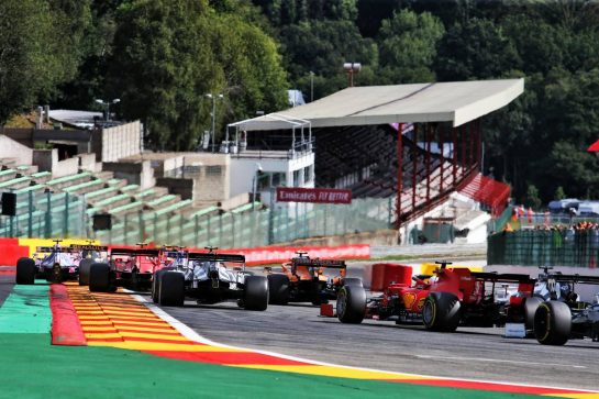 The start of the race.
30.08.2020. Formula 1 World Championship, Rd 7, Belgian Grand Prix, Spa Francorchamps, Belgium, Race Day.
- www.xpbimages.com, EMail: requests@xpbimages.com - copy of publication required for printed pictures. Every used picture is fee-liable. © Copyright: Charniaux / XPB Images