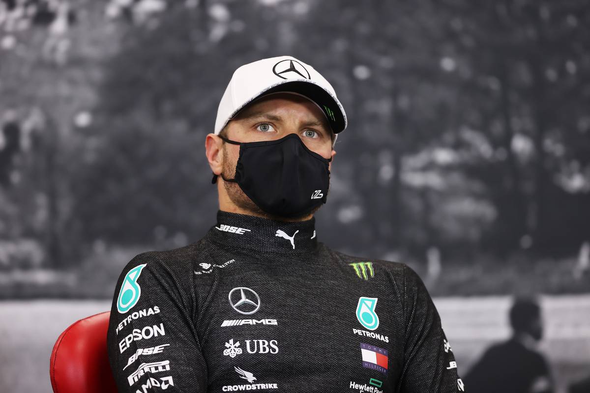 Valtteri Bottas (FIN) Mercedes AMG F1 in the post race FIA Press Conference.