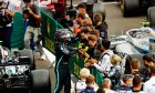 Race winner Lewis Hamilton (GBR) Mercedes AMG F1 celebrates with the team in parc ferme.