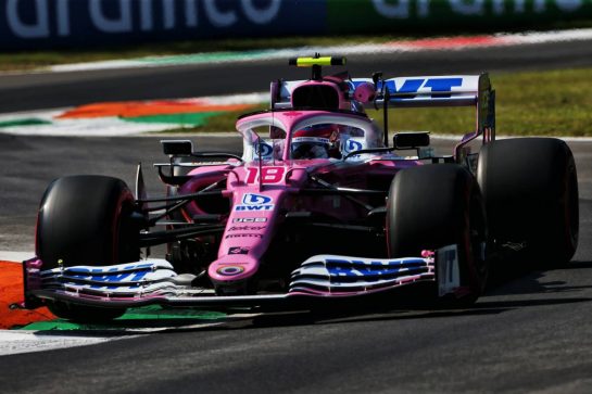 Lance Stroll (CDN) Racing Point F1 Team RP20.
04.09.2020. Formula 1 World Championship, Rd 8, Italian Grand Prix, Monza, Italy, Practice Day.
- www.xpbimages.com, EMail: requests@xpbimages.com - copy of publication required for printed pictures. Every used picture is fee-liable. © Copyright: Charniaux / XPB Images