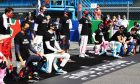 Drivers make their end racism message on the grid minus Lewis Hamilton (GBR) Mercedes AMG F1 and Sebastian Vettel (GER) Ferrari