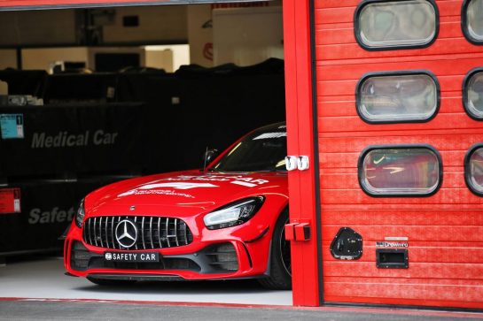 Circuit atmosphere - red FIA Safety Car.
10.09.2020. Formula 1 World Championship, Rd 9, Tuscan Grand Prix, Mugello, Italy, Preparation Day.
- www.xpbimages.com, EMail: requests@xpbimages.com © Copyright: Batchelor / XPB Images
