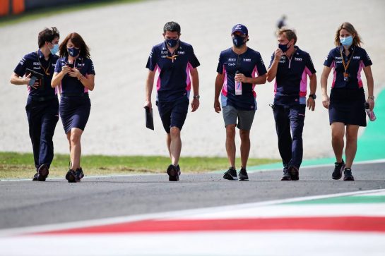 Sergio Perez (MEX) Racing Point F1 Team walks the circuit with the team.
10.09.2020. Formula 1 World Championship, Rd 9, Tuscan Grand Prix, Mugello, Italy, Preparation Day.
- www.xpbimages.com, EMail: requests@xpbimages.com © Copyright: Batchelor / XPB Images