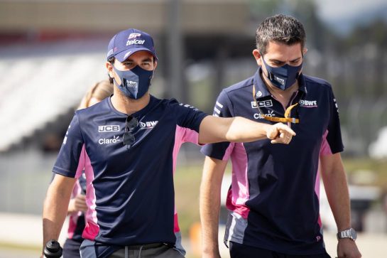 Sergio Perez (MEX) Racing Point F1 Team walks the circuit with the team.
10.09.2020. Formula 1 World Championship, Rd 9, Tuscan Grand Prix, Mugello, Italy, Preparation Day.
- www.xpbimages.com, EMail: requests@xpbimages.com © Copyright: Bearne / XPB Images