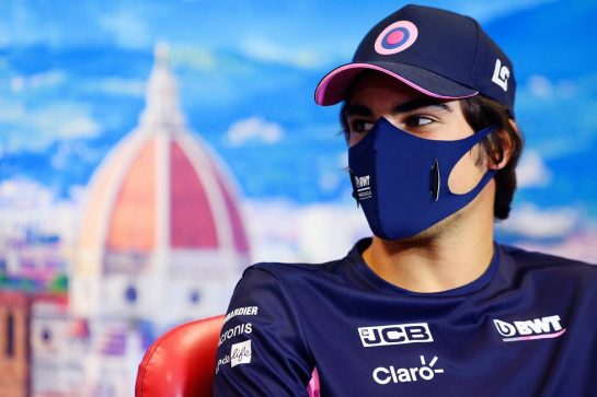 Lance Stroll (CDN) Racing Point F1 Team in the FIA Press Conference.
10.09.2020. Formula 1 World Championship, Rd 9, Tuscan Grand Prix, Mugello, Italy, Preparation Day.
- www.xpbimages.com, EMail: requests@xpbimages.com © Copyright: FIA Pool Image for Editorial Use Only