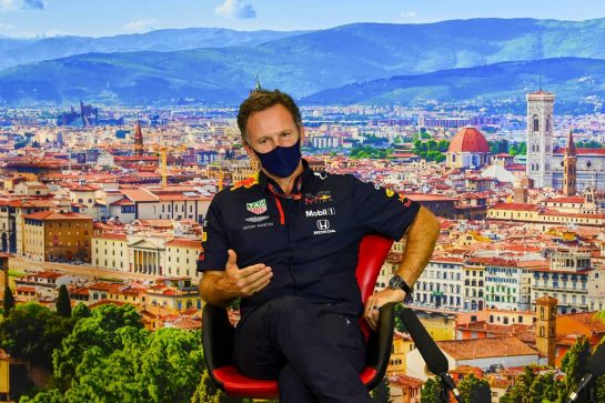 Christian Horner (GBR) Red Bull Racing Team Principal in the FIA Press Conference.
11.09.2020. Formula 1 World Championship, Rd 9, Tuscan Grand Prix, Mugello, Italy, Practice Day.
- www.xpbimages.com, EMail: requests@xpbimages.com © Copyright: FIA Pool Image for Editorial Use Only