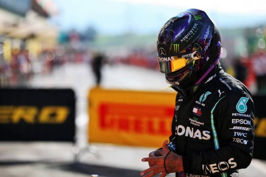 Lewis Hamilton (GBR) Mercedes AMG F1 in qualifying parc ferme.
12.09.2020. Formula 1 World Championship, Rd 9, Tuscan Grand Prix, Mugello, Italy, Qualifying Day.
- www.xpbimages.com, EMail: requests@xpbimages.com © Copyright: Batchelor / XPB Images