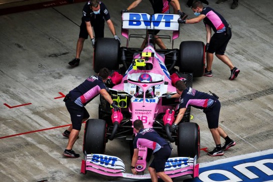 Lance Stroll (CDN) Racing Point F1 Team RP20 in the pits.
26.09.2020. Formula 1 World Championship, Rd 10, Russian Grand Prix, Sochi Autodrom, Sochi, Russia, Qualifying Day.
- www.xpbimages.com, EMail: requests@xpbimages.com © Copyright: Batchelor / XPB Images