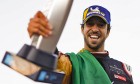 Antonio Felix da Costa celebrates clinching the 2019-20 Formula E title with DS Techeetah.